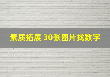 素质拓展 30张图片找数字